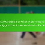 Kuinka käsitellä urheiluhengen vastaista käyttäytymistä joukkuekavereiden keskuudessa