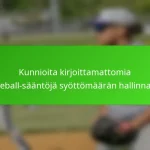 Kunnioita kirjoittamattomia baseball-sääntöjä syöttömäärän hallinnassa