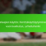 Pelaajien käytös: Kenttäkäyttäytyminen, vuorovaikutus, urheiluhenki