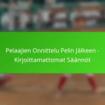 Pelaajien Onnittelu Pelin Jälkeen – Kirjoittamattomat Säännöt