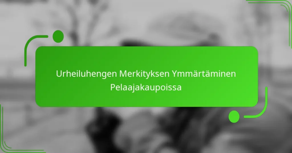 Urheiluhengen Merkityksen Ymmärtäminen Pelaajakaupoissa