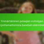 Ymmärtäminen pelaajien esittelyjen kirjoittamattomista baseball-säännöistä