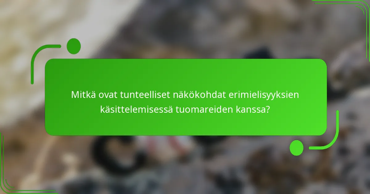 Mitkä ovat tunteelliset näkökohdat erimielisyyksien käsittelemisessä tuomareiden kanssa?